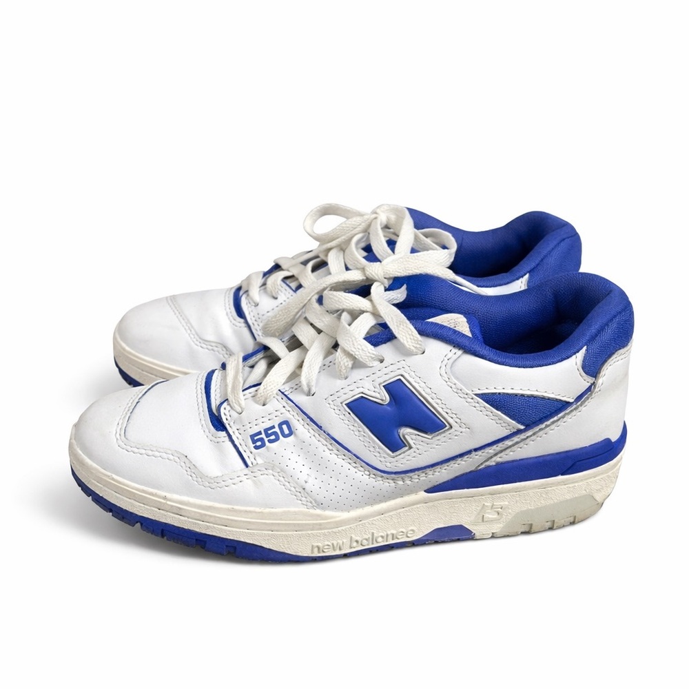 New Balance 550 white blue sneakers women size 7.5 retro basketball shoes